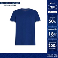 Tommy Hilfiger เสื้อยืด ผู้ชาย รุ่น MW0MW38626 D03 - สีน้ำเงิน ทรง Regular Fit