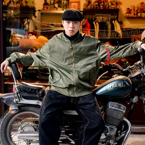 DAFEILI MA1 fashion Casual varsity baseball nylon spring lightweight thin bomber flight jacket windb