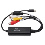 USB Type C to RCA Cable Adapter Converter Audio Video Capture Card Adapter PC Cables for TV DVD VHS 