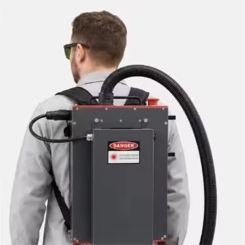Portable Pulsed Fiber Laser Cleaning Machine Handheld Backpack Mobile Air Cooling Rust Removal For M