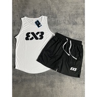3X3 Basketball Vest American Sports Shorts Men Women Basketball Uniform Suit Sleeveless Quick-Drying