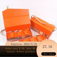 2023New Mid-Autumn Festival Moon Cake Packaging Box Red Wine Gift Box High-End Double-Layer Portable Box Gildinglogo F