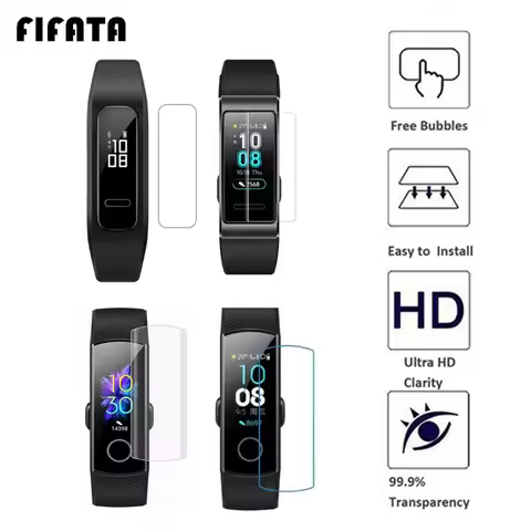 FIFATA 2pcs HD Clear Soft TPU Screen Protector Film For Huawei Honor Band 3/4/4 Pro/3E/4E/5i/5/6/6 P