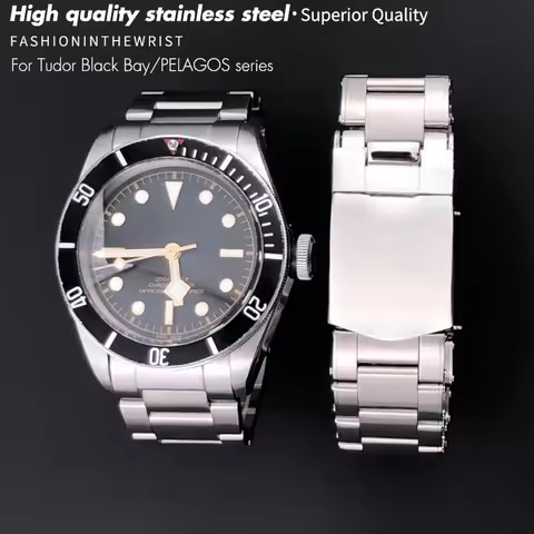 316L Stainless Steel Watchband for Tudor Black Bay 41mm Pelagos 22mm Solid Metal Curved End Watch St