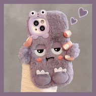 New Cute Purple Funny Plush Monster Phone Case Compatible With IPhone 14 Pro Max/14 Pro/14, IPhone 1