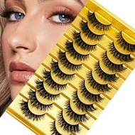 10 Pair Set Natural Messy Fluffy False Eyelash 8D Roll+D Roll Mixed Fine Soft Eyelash Extend Makeup