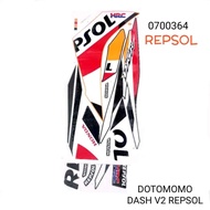 WAVE DASH 110 V2  DASH110 V2 HONDA STICKER REPSOL BODY COVER SET  DOTOMOMO