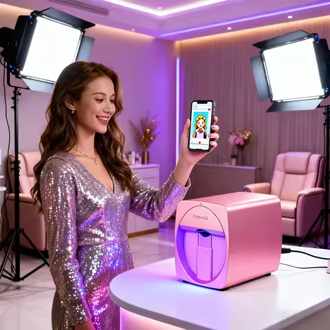 O2Nails Precision 3D Nail Printer: 2400DPI for Intricate Designs. Fully Customizable Nail Art via Mo