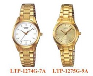 CASIO  時尚秀麗風格淑女指針腕錶 LTP-1274G-7A  LTP-1275G-9A