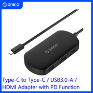 奧睿科 - ORICO Type-C 轉 Type-C / USB3.0-A / HDMI 轉接器帶 PD 功能 [TCH1]