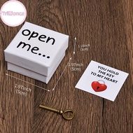 Trillionca 1 Set Romantic Anniversary Valentine's Day Surprise Gift Open Me Key Gift Box For Her Him