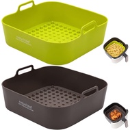 NEWITEE Pelapik Silikon Air Fryer 5 Qt Untuk Ninja AF141/AF181/COSORI, 2 Pek Pelapik Bakul Air Fryer