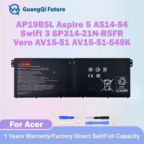 AP19B5L 15.4V 52.9Wh Laptop Battery for Acer Aspire 5 A514-54 A515-55 A515-43 wift 3 SF314-42 SP314-