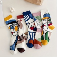 Japanese Women's Long Socks With Graphic Pattern