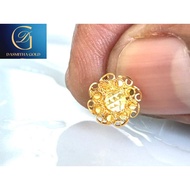 Dasmitha full gold wax mukuthi 16carat gold  9mm size  nose stud