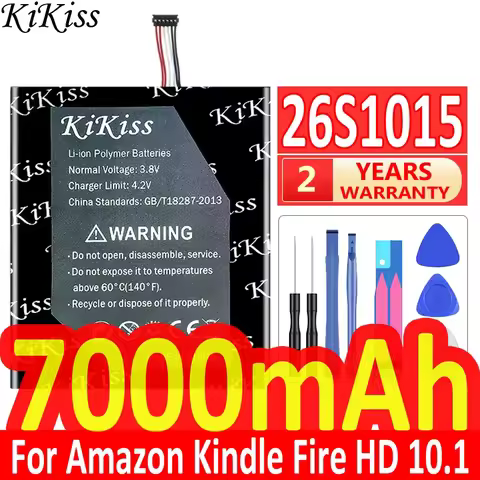 7000mAh Tablet Battery for Amazon Kindle Fire HD 10.1, Kindle Fire HD 10.1 7th, SL056ZE - Reliable P
