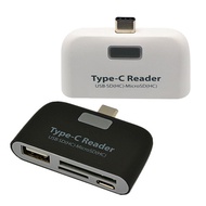 USB-C (Type C) to USB + Card Reader Connection Kit SD Micro SD allows reading data on USB or Cards