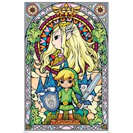 【任天堂】薩爾達傳說 THE LEGEND OF ZELDA 教堂玻璃風海報
