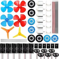 6 Set DC Motor Kit, Mini Electric Hobby Motor 3-12V 25000 RPM Strong Magnetic with Shaft Propeller, 