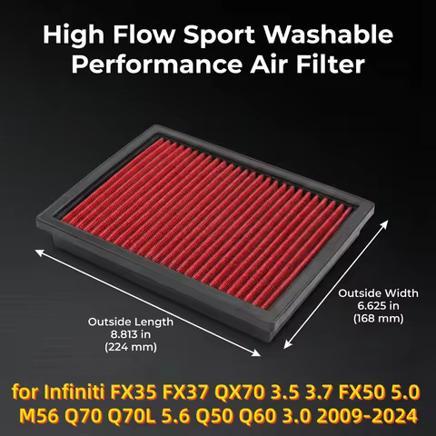 for Infiniti FX35 FX37 QX70 3.5 3.7 FX50 5.0 M56 Q70 Q70L 5.6 Q50 Q60 3.0 2009-2024 High Flow Sport 