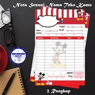 Nota Olshop 4 Buku - Calm Mickey Mouse