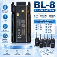 BATTERY BL-8 BAOFENG WALKIE TALKIE FOR UV-82/82L/82C/82X/82HP/8D/8R/98D/Q5 BATTERY 2800MAH