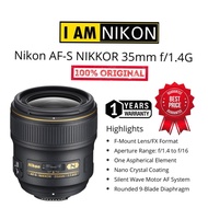 NIKON AF-S NIKKOR 35MM F/1.4G NANO CRYSTAL COATED LENS SILENT WAWE MOTOR AF SYSTEM F MOUNT LENS FX F