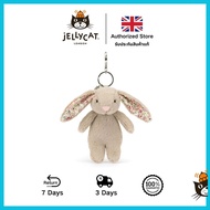 Jellycat Bunny พวงกุญแจน่ารัก ตุ๊กตาเจลลี่แคท นุ่มและพกพาสะดวก ของขวัญวันหยุดกระต่าย jellycat ของแท้