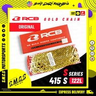 RACING BOY RCB GOLD EMAS CHAIN 415 S Series HEAVY DUTY (100% ORIGINAL) Rantai Emas RCB 415S 122L