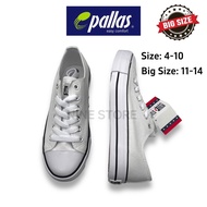 Pallas Jazz Star White School Shoes Big Size 4-14 / Kasut Sekolah Putih Saiz Besar 中学生白色校鞋 307-196