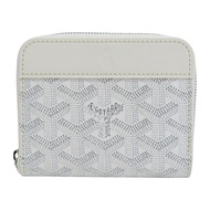 白色 牛皮 帆布 Matignon PM 拉鍊短夾【GOYARD 高雅德 】 MATIGNPMLTY50CL50P
