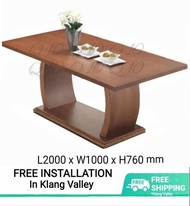 Q 10 Solid Wood Dining Table / Solid Wood 8 Seater Dining Table / Solid Wood 8 Seater Rectangular Dining Table / 2000MM Rectangular Dining Table for 8  (TCK)