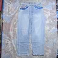 Celana Panjang Jeans Titicaca Baggy Light Blue Fading Original Second 