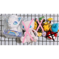 Takara Tomy 阿羅拉白色冰六尾ShoPro寵物小精靈精靈寶可夢Pokemon神奇寶貝口袋妖怪粉紅色夢幻Mew夢夢Eevee伊貝伊布家族月亮伊布Umbreo淺色比卡超趴地夢幻趴趴雷丘雷超Rai