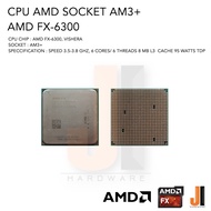 CPU AMD FX-6300 6 Cores/ 6 Threads 3.5-3.8 Ghz 8 MB L3 Cache 95 Watts TDP No Fan (สินค้ามือสองสภาพดี