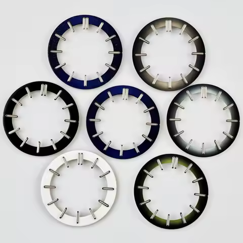 31.8mm No Logo Hollow Enamel Watch Dial Glitter Sunburst For AP Royal Oak Seiko NH70/NH71/NH72 Autom