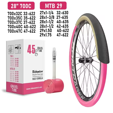 Ridenow Gravel TPU Tube Bicycle 700C inner tube 700x32 35 37 40C 47C Tire MTB Bike 27 28 29 1.5 1.7 