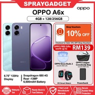 [NEW] OPPO A6x 4G/5G (4GB RAM + 256/128GB ROM) 6.75" 120Hz Ultra Bright Display l 6500mAh Large Batt