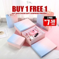Kotak Hadiah Hadiah Pintu Kejutan BUY 1 FREE 1 Gift Box Door Gift Surprise Present Couple Anniversar