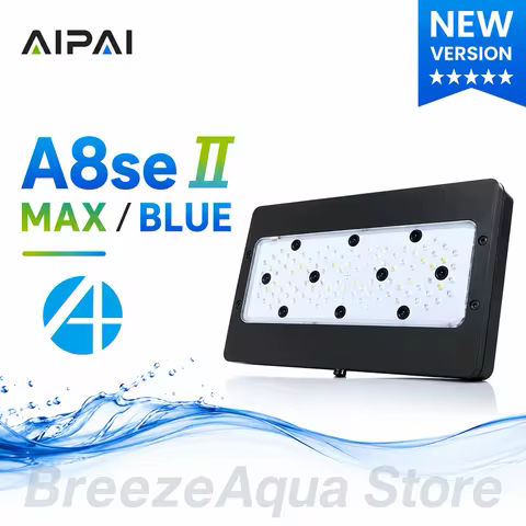 A8se II Max and Blue 240W WiFi App Control Programmable Marine Aquarium Fish Tank Coral Led Reef Lig