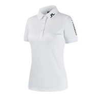 JL J Lindeberg Summer golf men and women with money short sleeve T-shirt golf sports lovers clothing breathable perspiration loose POLO shirt
