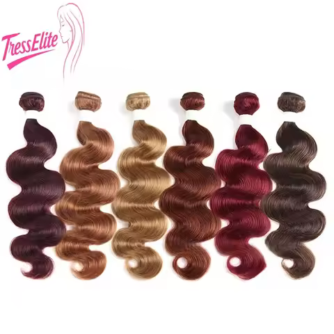 High Quality 10A Stylish Wavy Clockwork 10-30 Inch Curtain 4# 27# 30# 33# 99j# Burg # 350# Bundle Bo