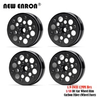 4Pcs 1.9" Beadlock Wheel Rim RC Hubs Alloy Carbon Fiber Offset +0.35mm for RC Car 1/10 VS4-10 Bronco
