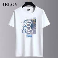 IELGY 【S-6XL】Men's T-shirt Summer Loose Round Neck Cotton Large Size Top Base Shirt