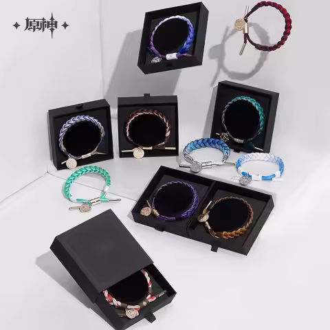 Game Jewelry Genshin Impact Rope Bracelet Barbatos Cosplay Venti Klee Zhongli Barbara Keqing Bracele