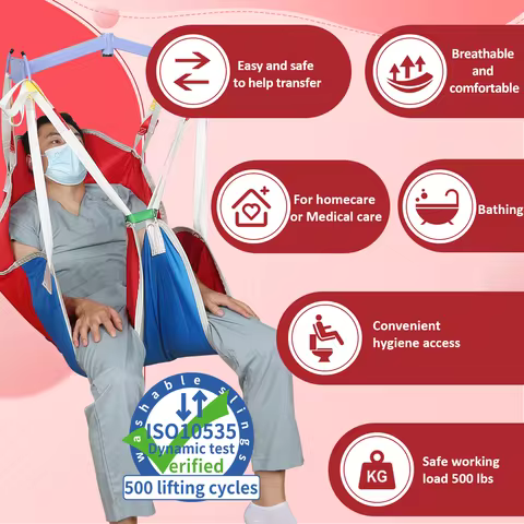 EZ Assistive Patient Hoist Sling Comfort Repositioning Hoyer Lift Transfer Device Aids for Bed Bound