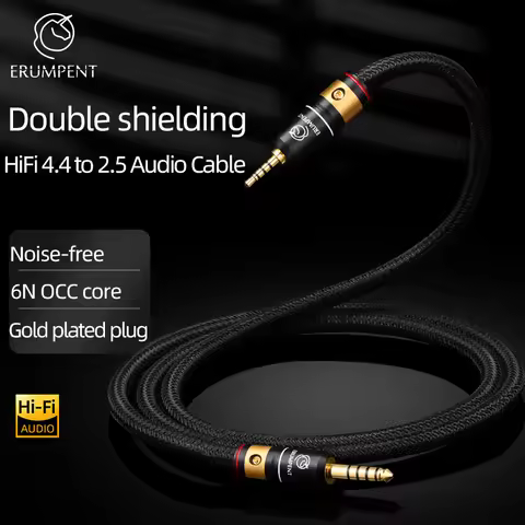 ERUMPENT HiFi 4.4mm to 2.5mm Audio Cable Hi-end Dual Shielding Gold Plated 4.4 Jack to 2.5 Jack for 