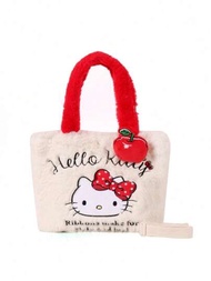 1 pieza Bolso de mano de peluche genuino de Sanrio Hello Kitty Kawaii Kuromi Melody Cinnamoroll Anime Kitty Cat, accesorios decorativos de bolso de mano para almacenamiento, regalo de bolsas de mano grande (algunas partes pueden ser al azar)