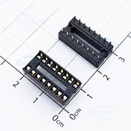 [20 Pieces]- IC Base 16 Pins Square Narrow Two Rows 2.54mm 1A 60VAC Smart Components