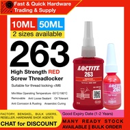 BOLT NUT SIZE <M6 10ml 50ml 263 LOCTITE thread lock glue diy wire rim custom seal anti rust screw bo
